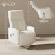 image 7 of HOMCOM Massage Reclining Chair with Adjustable Backrest, Cream White | Multi