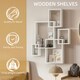 image 4 of HOMCOM Floating Shelves, Interlocking Cube Shelves for Decoration, White