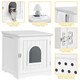 image 4 of Yaheetech Cat Litter Box Enclosures White | One Size