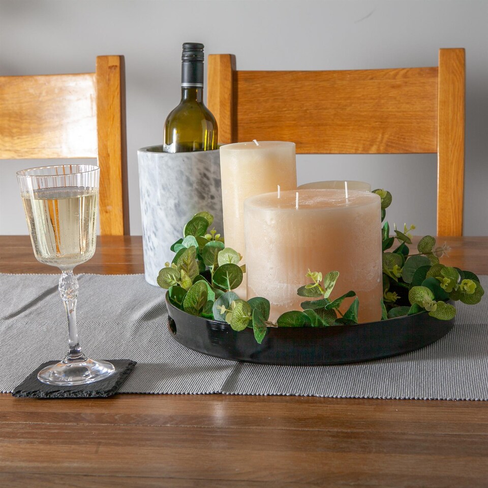 image 1 of Argon Tableware Round Serving Tray - 33cm - Black