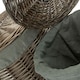 image 4 of Set of 2 Antique Wash Round Linen Basket with Grey Sage Lining | Grey | Grey