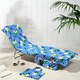 image 1 of OHS Lemon Tile Print Microfibre Quick Dry Spa Bath Beach Chair Cover Towel Bag Blue