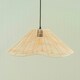 image 3 of ValueLights Harlow Natural Wavy Rattan Wicker Easy Fit Ceiling Light Shade - Bulb Included