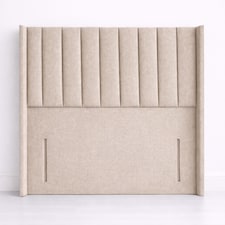 Beige Linen Floorstanding Wing 3FT Single 54inch Single Headboard