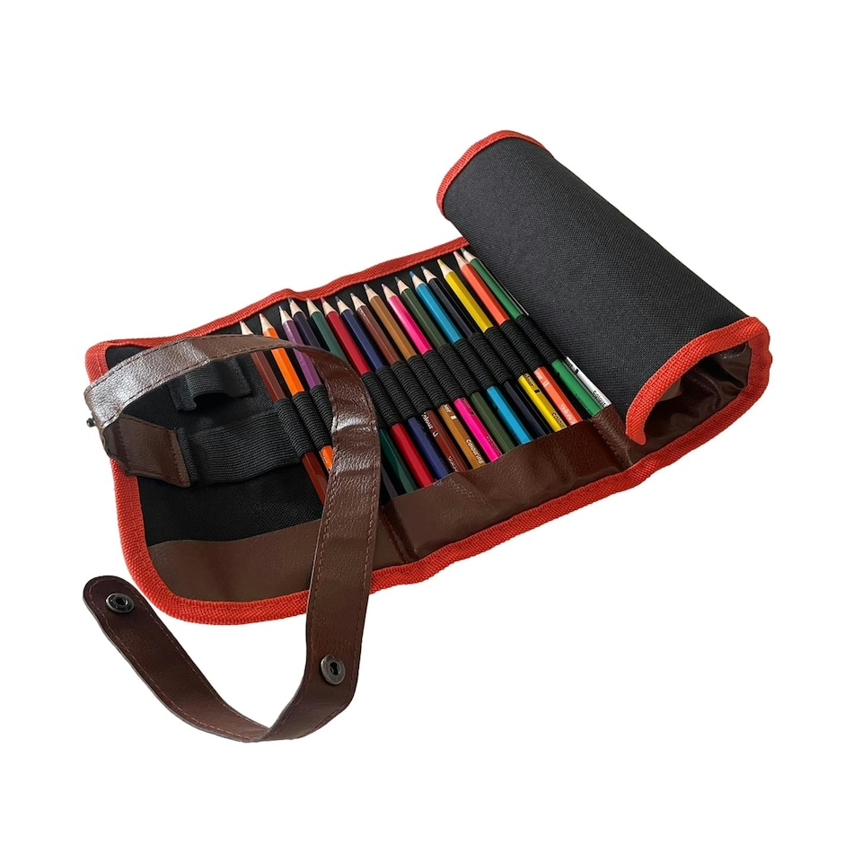 image 1 of Round Roll Up Pencil Case