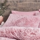 image 2 of Cuddly Deep Pile Faux Fur Duvet Cover Set | Pink | Blush Pink
