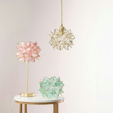 ValueLights Reine Glass Flower Ceiling Light Shade / Table Lampshade - Clear