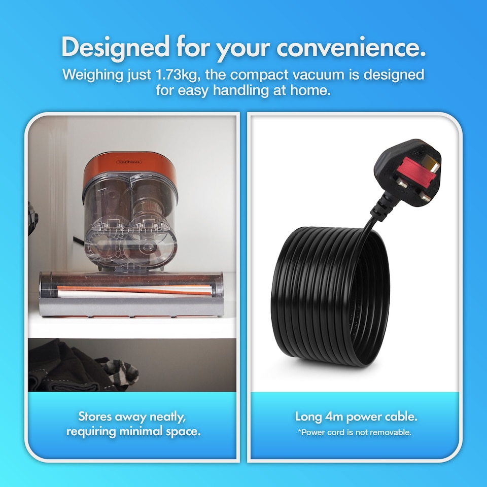 image 1 of VonHaus UV Mattress Vacuum Cleaner 4 in 1 | Grey | Grey & Orange | 1