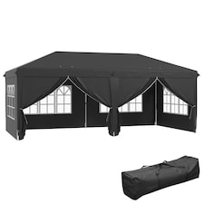 Outsunny 3m x 6m Pop Up Gazebo Height Adjustable with  Bag
