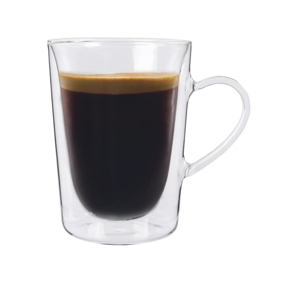 image 1 of Rink Drink Double Walled Coffee Glasses - 285ml - Pack of 6 | Clear | Clear