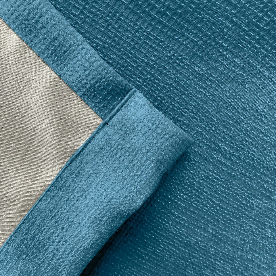 image 1 of Matrix Teal Curtains 66 x 54 inch (168 x 137 cm) Room Darkening Pencil Pleat Thermal Noise Reducing Curtains for Bedroom and Living Room