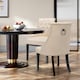 image 5 of COSTWAY Button-Tufted Dining Chair Upholstered Side Chair Cream