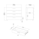 image 10 of Pepe Chest of 4 Drawers in Oak with White High Gloss
