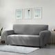 image 1 of Home Republic Mink Velvet Luxury Stretch Sofa Slip Cover - Two Seater | Grey | Charcoal | 1