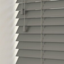 Faux Wooden Venetian Blind 165cm x 160cm Grey | Dark Grey
