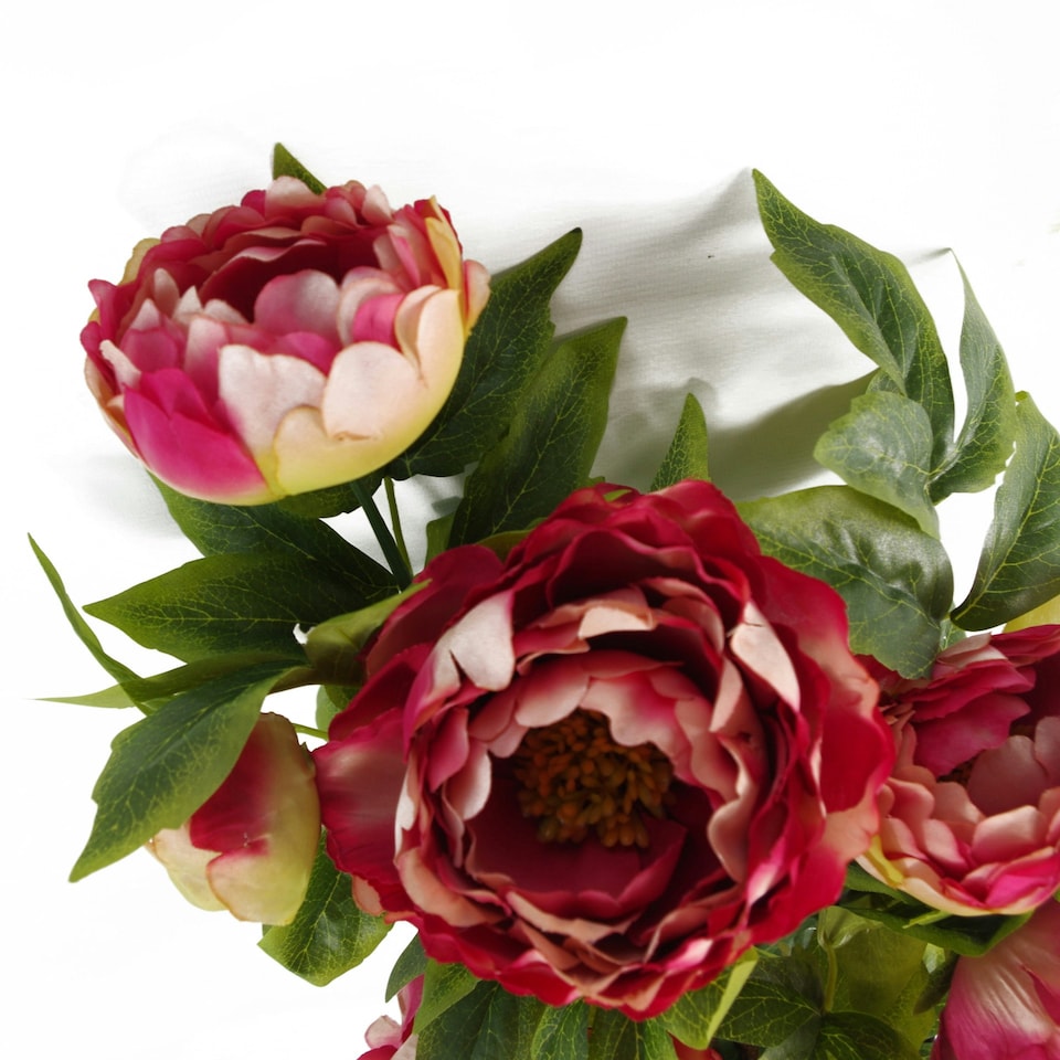 image 1 of 52cm Artificial Peony Plant Pink