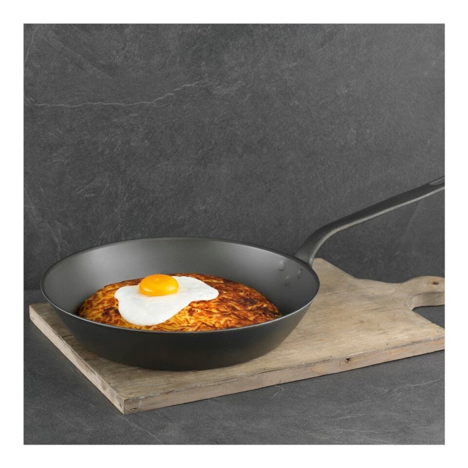 image 1 of Black Star Iron Rosti Frying Pan 19cm & Coaster