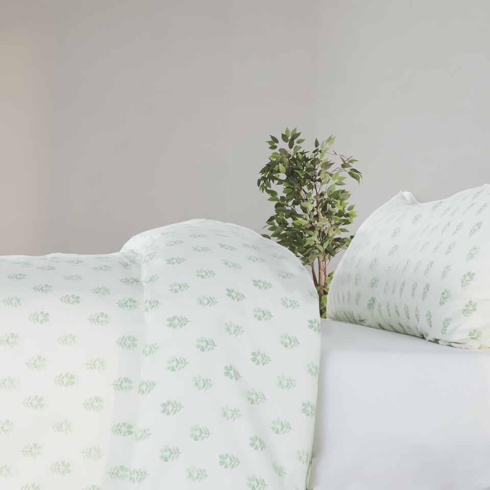 image 1 of Martex Studio Edition Sage Botanical Duvet Cover Set - King