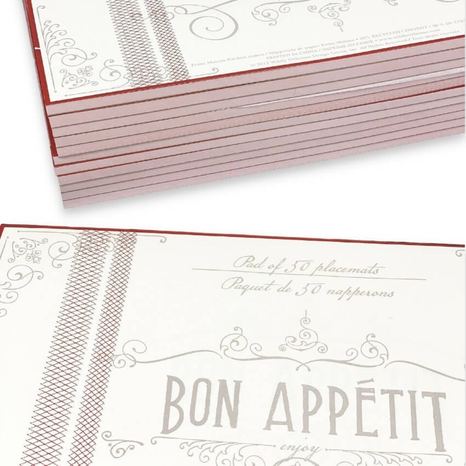 image 1 of Verano Spanish Ceramics Bon Appetit Placemats - 12 Pads (600 Sheets)