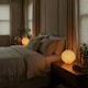 image 3 of Auraglow Rice Paper LED Table Lamps - Round | White