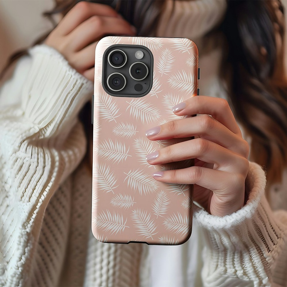 image 1 of Pink Leaf Phone Case | Pink | iPhone 15 Plus
Tough | iPhone 15 Plus
Tough