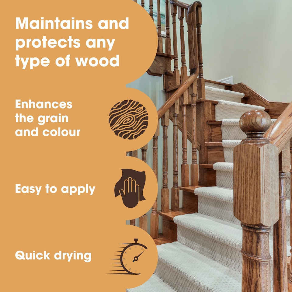 image 1 of Boiled Linseed Oil for Wood 500ml - Premium Oil to Enhance, Seal & Protect The Natural Beauty of Oak, Pine & Other Wood with a Glossy Finish