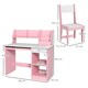 image 7 of ZONEKIZ Kids Desk and Chair Set with Storage for 5-8 Years Pink