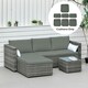 image 10 of Outsunny Cushion Cover Replacement Garden Rattan Patio Furniture Seat Cover 