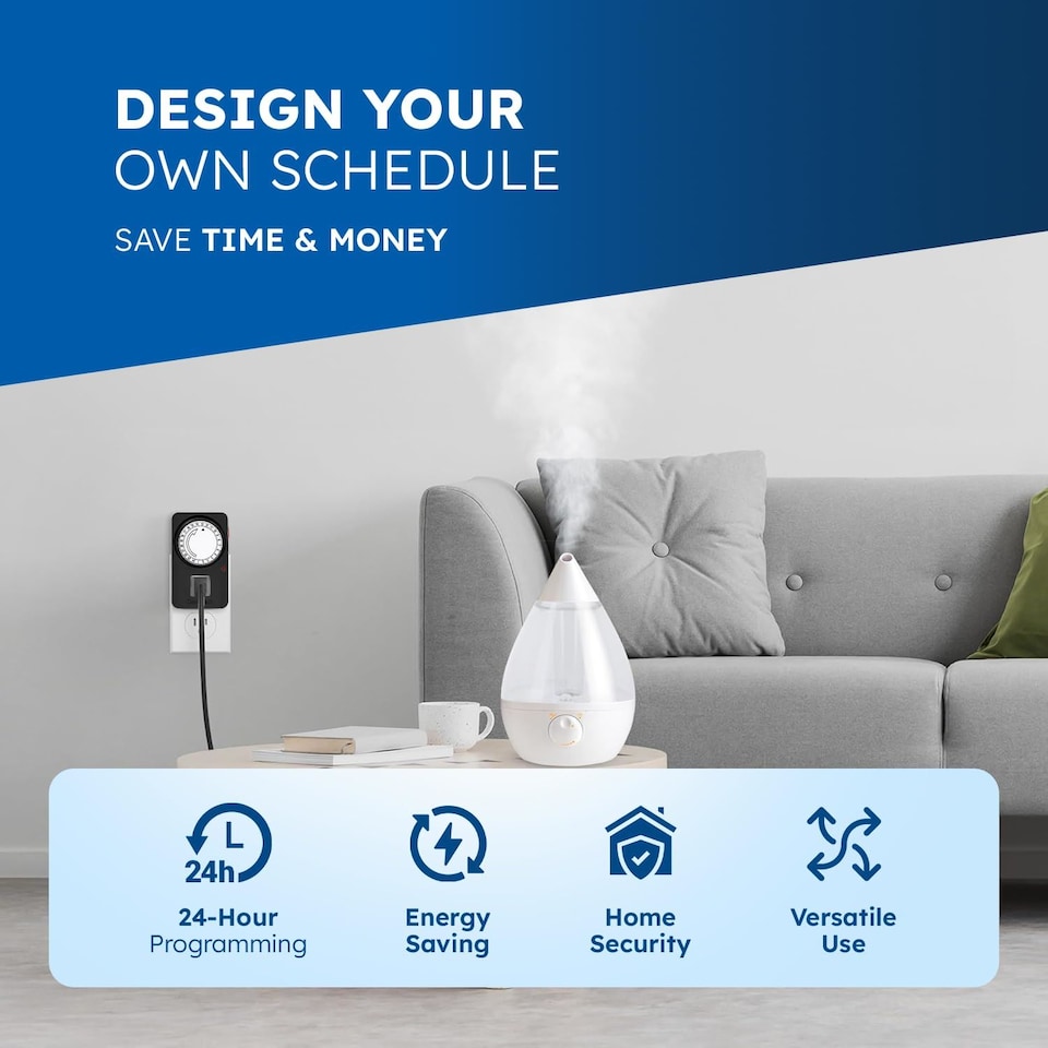 image 1 of Desiretech Plug In 24 Hour Segment Timer Switch for Mains Sockets
