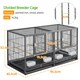 image 3 of Yaheetech 52.5 cm Tall Stackable Divided Wide Breeder Bird Cage Black