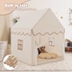image 5 of COSTWAY Kids Play Tent Indoor Playhouse with Padded Mat-Beige