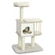 image 6 of COSTWAY Wooden Cat Tower 4-Tier Cat Tree Play Center