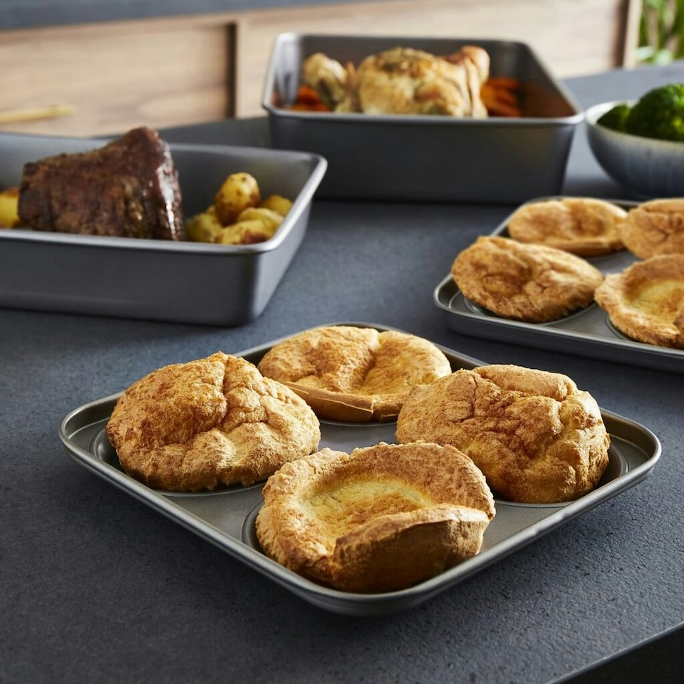image 1 of Morphy Richards 4 Cup Yorkshire Pudding Tray Set