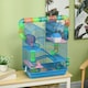 image 7 of PawHut 5 Tiers Hamster Cage Animal Travel Carrier Habitat, Blue