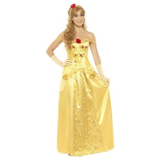 Beauty And The Beast Womens/Ladies Belle Princess Costume - Gold - L | Multi | L