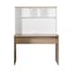 image 7 of Adore Teen White & Oak Study Desk with Storage Hutch White