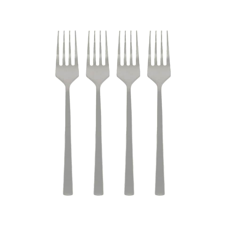 image 1 of Argon Tableware Stainless Steel Cake Forks - 15cm - Silver - Pack of 4