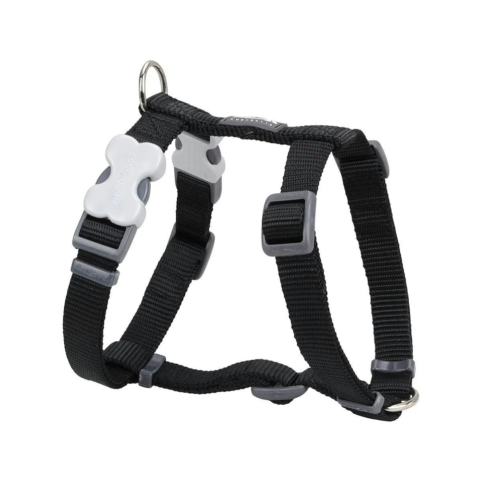 Dog H-Harness Classic Black Black | XS
