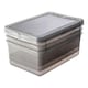 image 2 of Keeeper Set of 3 Storage Boxes 11 Litre with Lid and Air Control System - Transparent Grey