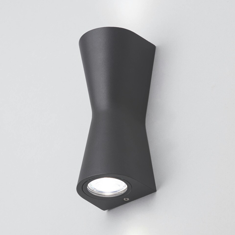 image 1 of BHS Melby Outdoor Wall Light, Dark Grey