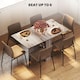 image 5 of HOMCOM Folding Dining Table, Drop Leaf Table with 2-Tier Shelves, Rolling Casters, for Small Spaces, Kitchen, Grey
