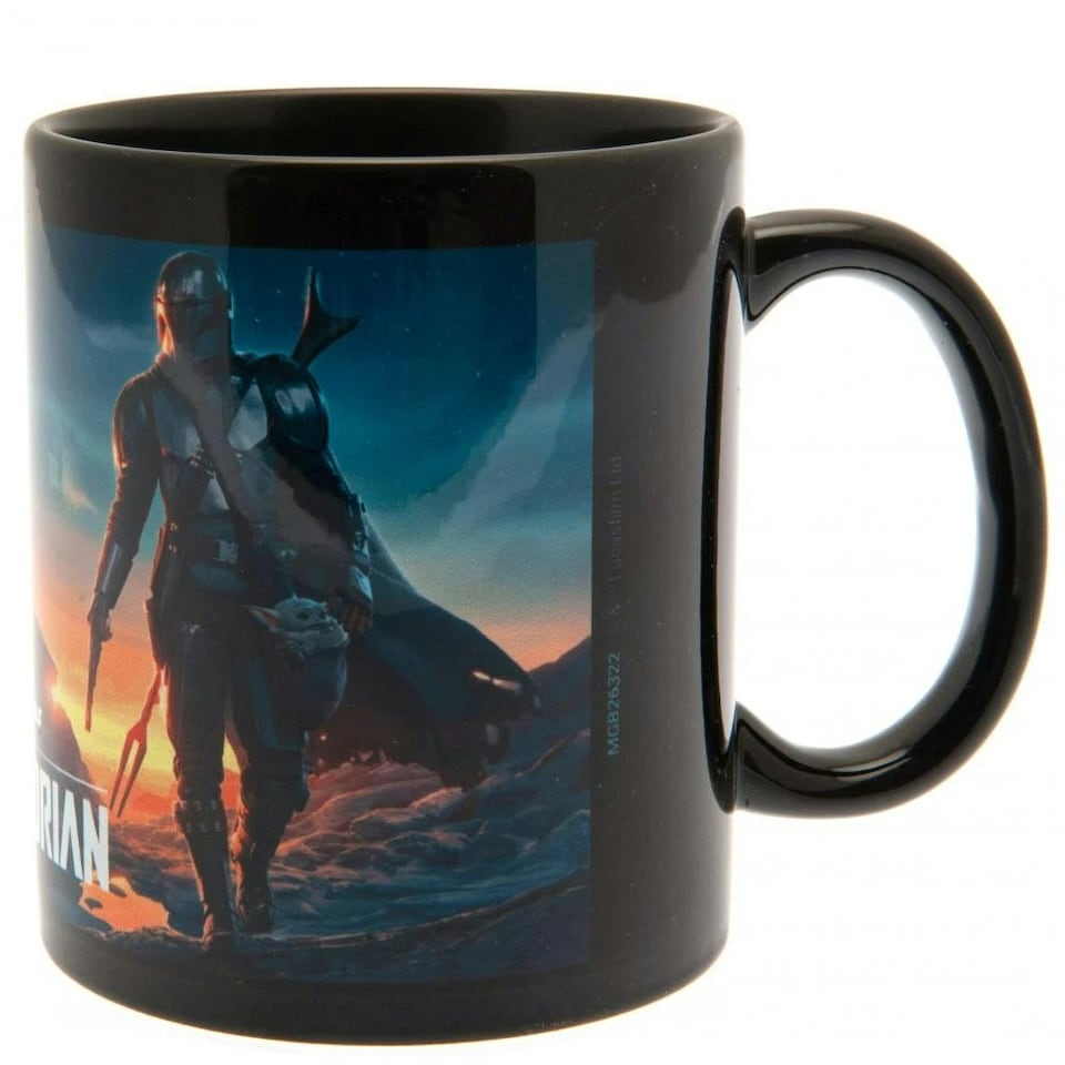 image 1 of Star Wars: The Mandalorian Nightfall Mug - Black/Blue/Yellow - One Size