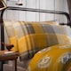 image 2 of D & D Colville Check Duvet Cover Set Ochre