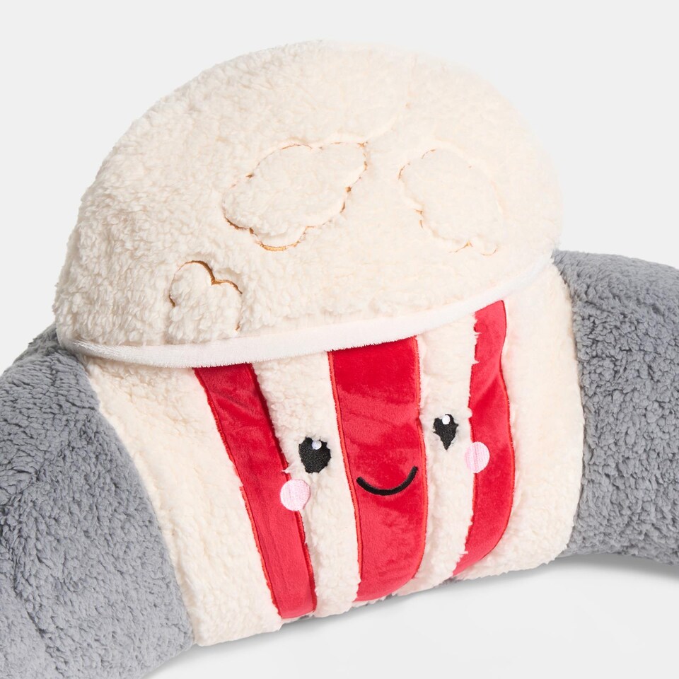 image 1 of OHS Popcorn Cuddle Cushion Novelty Reading Pillow | Multi | Red