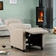image 3 of Medina Manual Push Back Recliner Armchair - Cappuccino