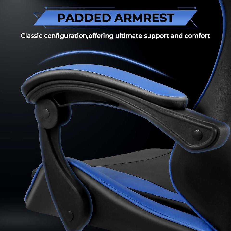 image 1 of Ergonomic Gaming Chair | Blue | Blue