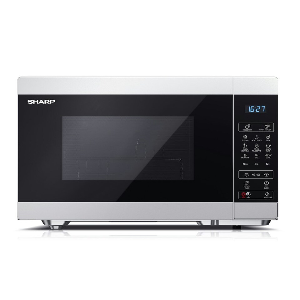 image 1 of SHARP YC-MG81U-S 900W Microwave Oven With 1100W Grill - Silver