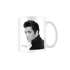 Elvis Portrait Mug - White/Black - One Size
