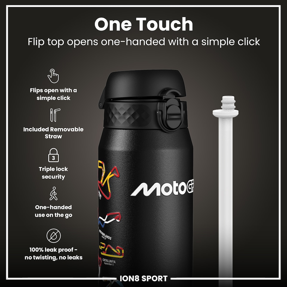 image 1 of MotoGP x Sports Leak Proof Water Bottle, Vacuum Insulated, 750ml (24oz) | Black | MGP Mix | One Size