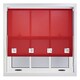 image 1 of FURNISHED Daylight Roller Blinds with Large Eyelets Cut to Size Sheer Fabric | Red | Red | (W) 150cm x (L) 210cm